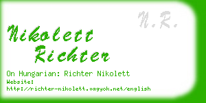 nikolett richter business card